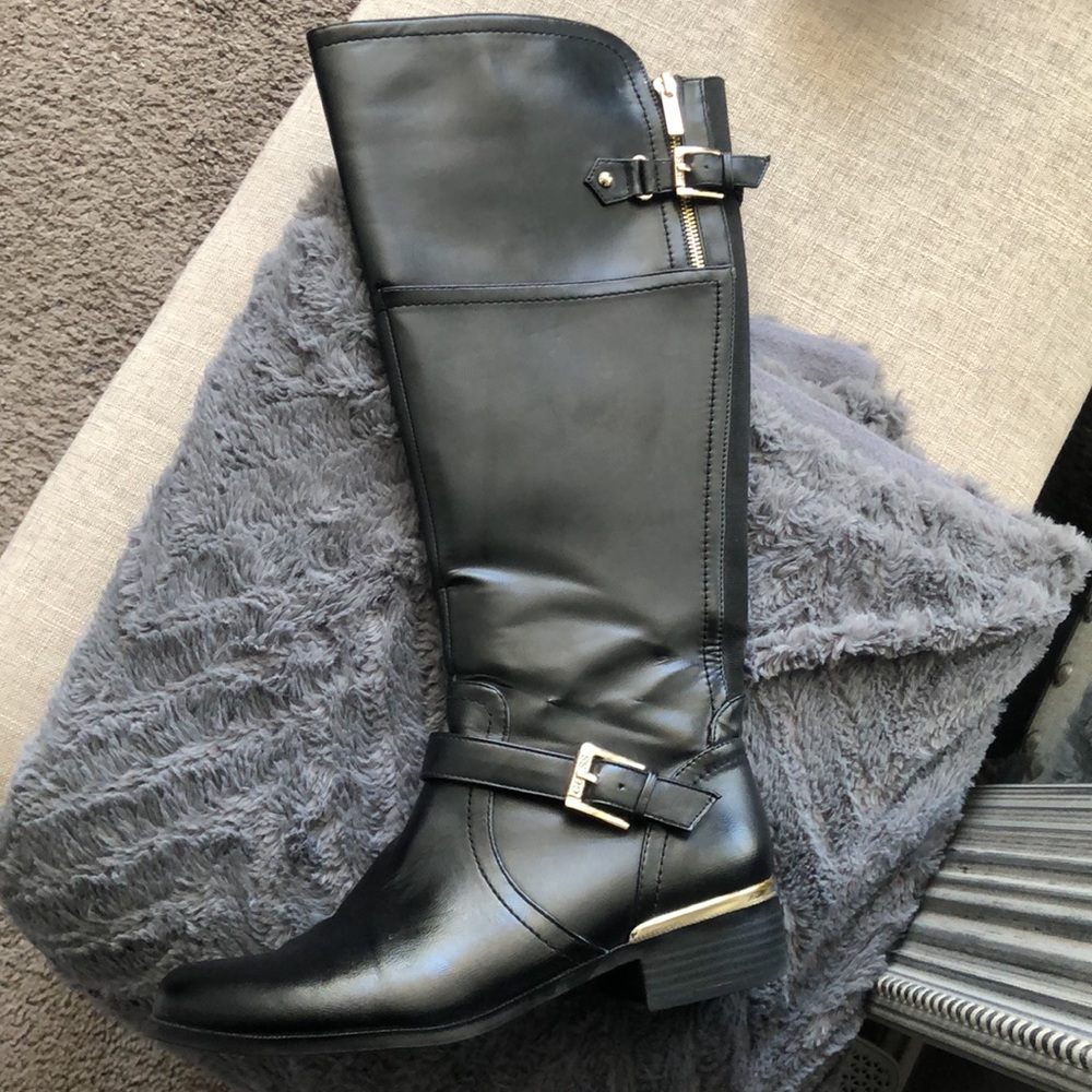 Guess boots black leather